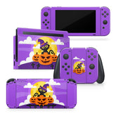 TACKY DESIGN Pumpkin Nintendo Switch Skin Wrap | Halloween Purple 3M Vinyl Full Cover Decal Stickers - Tackydesign
