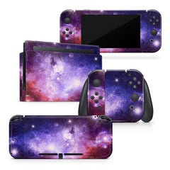 TACKY DESIGN Purple Galaxy Nintendo Switch Skin Wrap | Planets 3M Vinyl Full Cover - Tackydesign