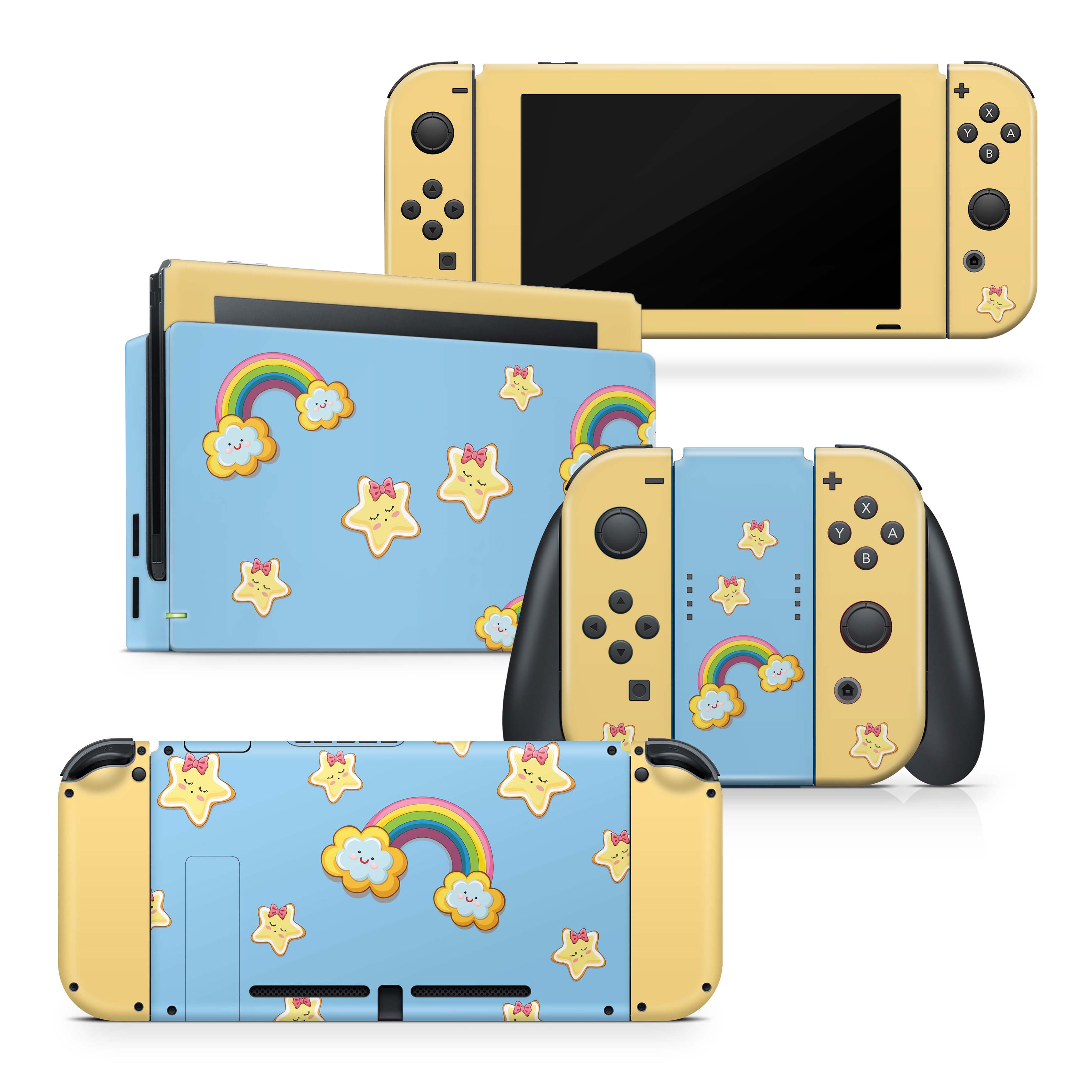 TACKY DESIGN Rainbow Nintendo Switch Skin Wrap | 3M Vinyl Full Cover - Tackydesign