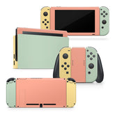 TACKY DESIGN Retro Colorwave Nintendo Switch Skin Wrap | Color Blocking 3M Vinyl Full Cover - Tackydesign