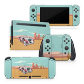 TACKY DESIGN Retro Desert Nintendo Switch Skin Wrap | Pastel Blue Car 3M Vinyl Full Cover - Tackydesign