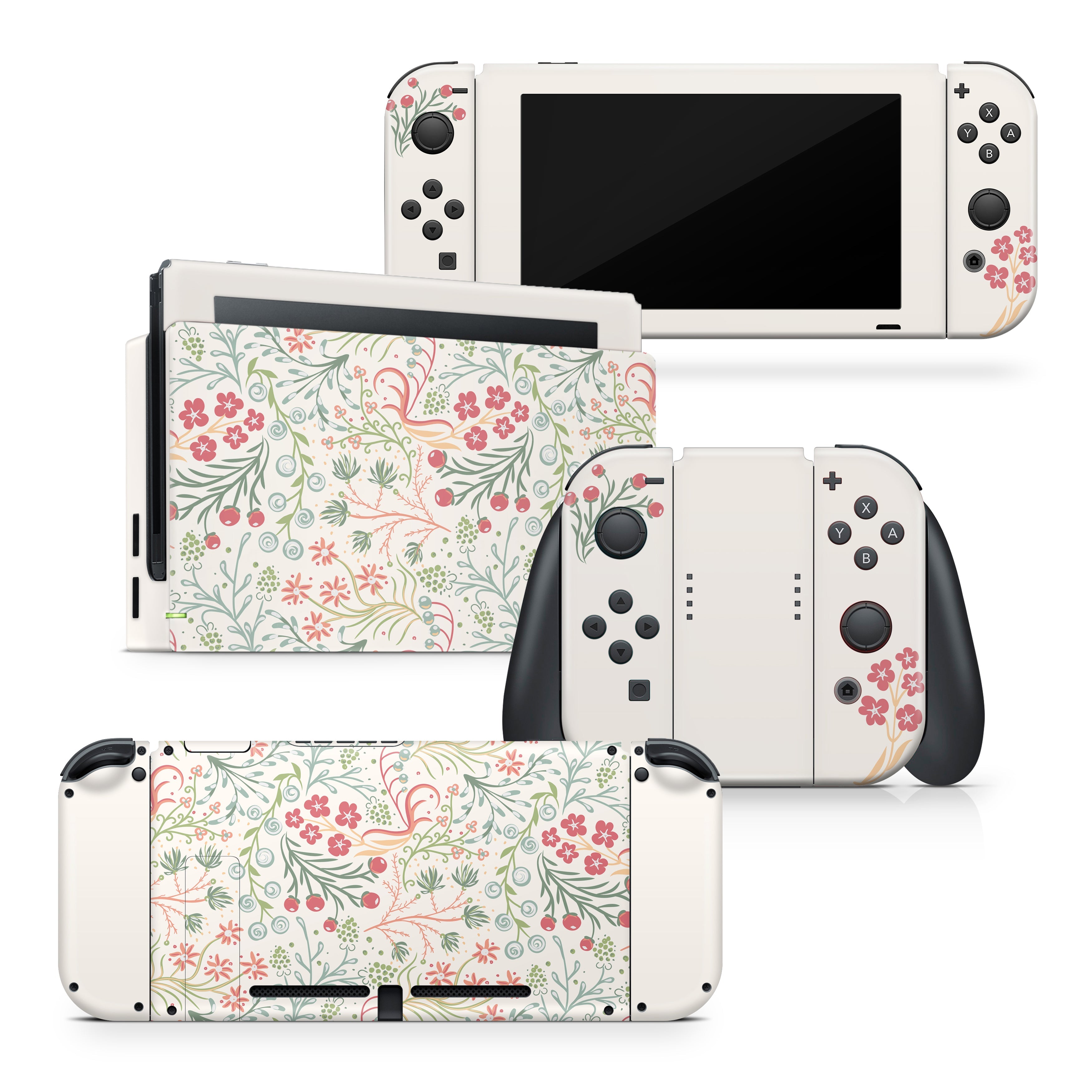 TACKY DESIGN Sakura Cherry Blossom Nintendo Switch Skin Wrap | Floral 3M Vinyl Cover - Tackydesign