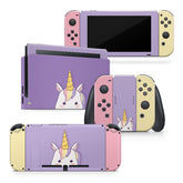 TACKY DESIGN Unicorn Nintendo Switch Skin Wrap | Purple Cute Kawaii 3M Vinyl Cover - Tackydesign
