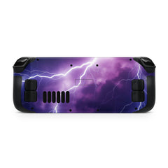 Thunder Crack Steam Deck skin, Purple Color Lightning Skin Kawaii Steam Deck Decal Full Wrap cover Vinyl 3m Sticker - Tackydesign