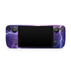 Thunder Crack Steam Deck skin, Purple Color Lightning Skin Kawaii Steam Deck Decal Full Wrap cover Vinyl 3m Sticker - Tackydesign