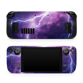 Thunder Crack Steam Deck skin, Purple Color Lightning Skin Kawaii Steam Deck Decal Full Wrap cover Vinyl 3m Sticker - Tackydesign