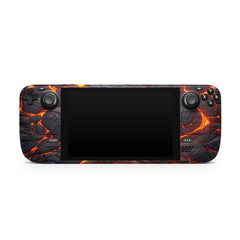 Volcano Steam Deck skin, Orange Color Lava Skin Kawaii Steam Deck Decal Full Wrap cover Vinyl 3m Sticker - Tackydesign