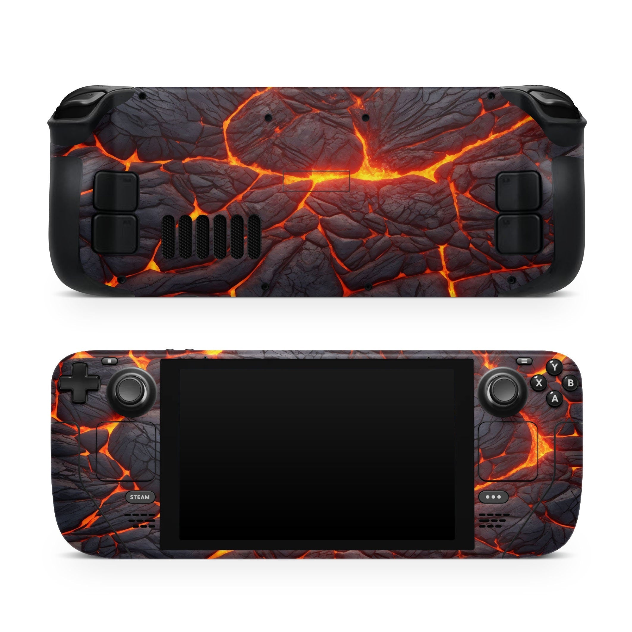 Volcano Steam Deck skin, Orange Color Lava Skin Kawaii Steam Deck Decal Full Wrap cover Vinyl 3m Sticker - Tackydesign