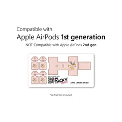 Boho Flowers Apple Airpod Skins, Pink Airpods Sticker for airpods 1 & 2 Vinyl 3m, Airpods skin earbuds, Airpods Protective Full wrap Cover - Tackydesign