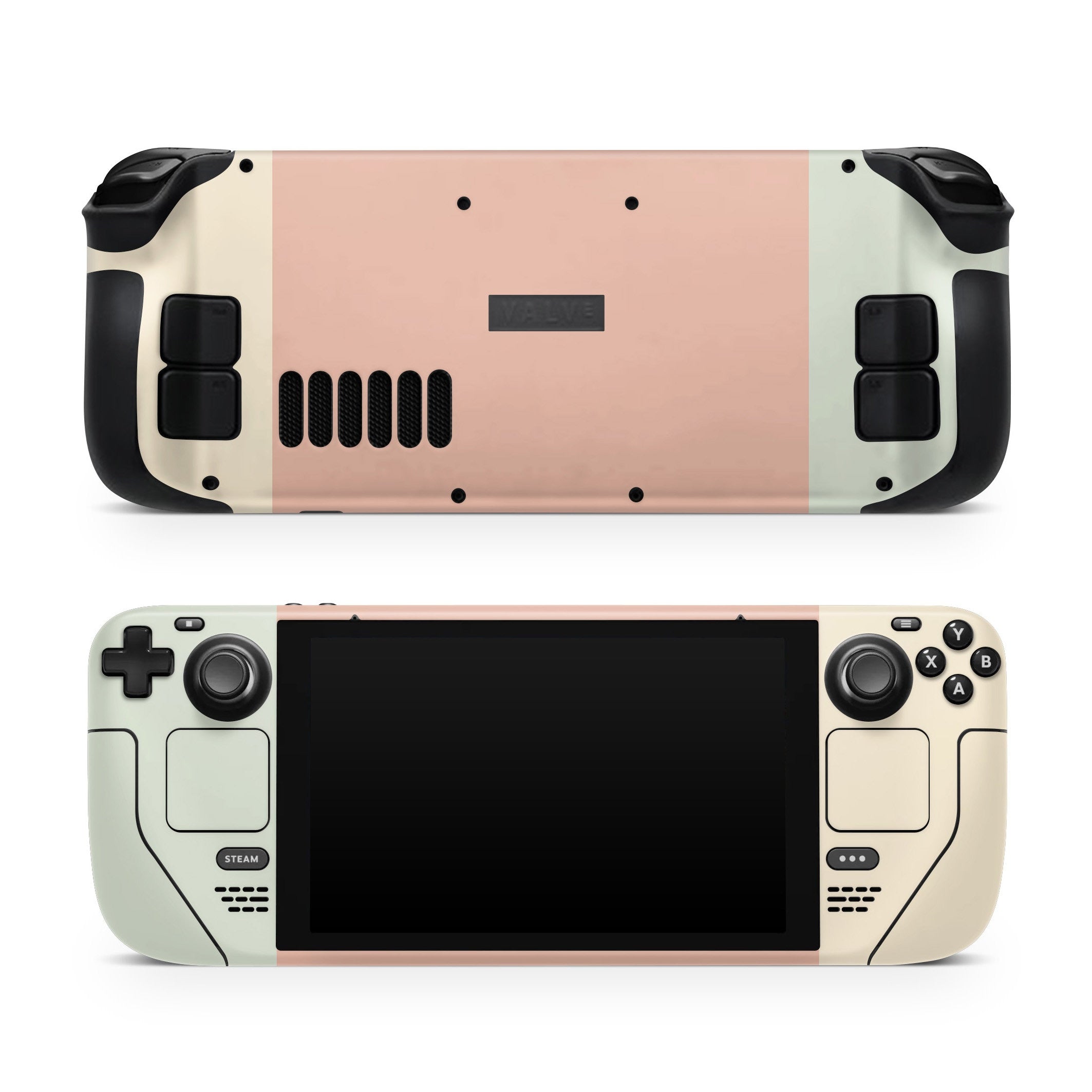 Classic Solid Color Steam Deck skin, Orange Color Blocking Steam Deck Decal Kawaii Full Wrap cover Vinyl 3m Sticker - Tackydesign