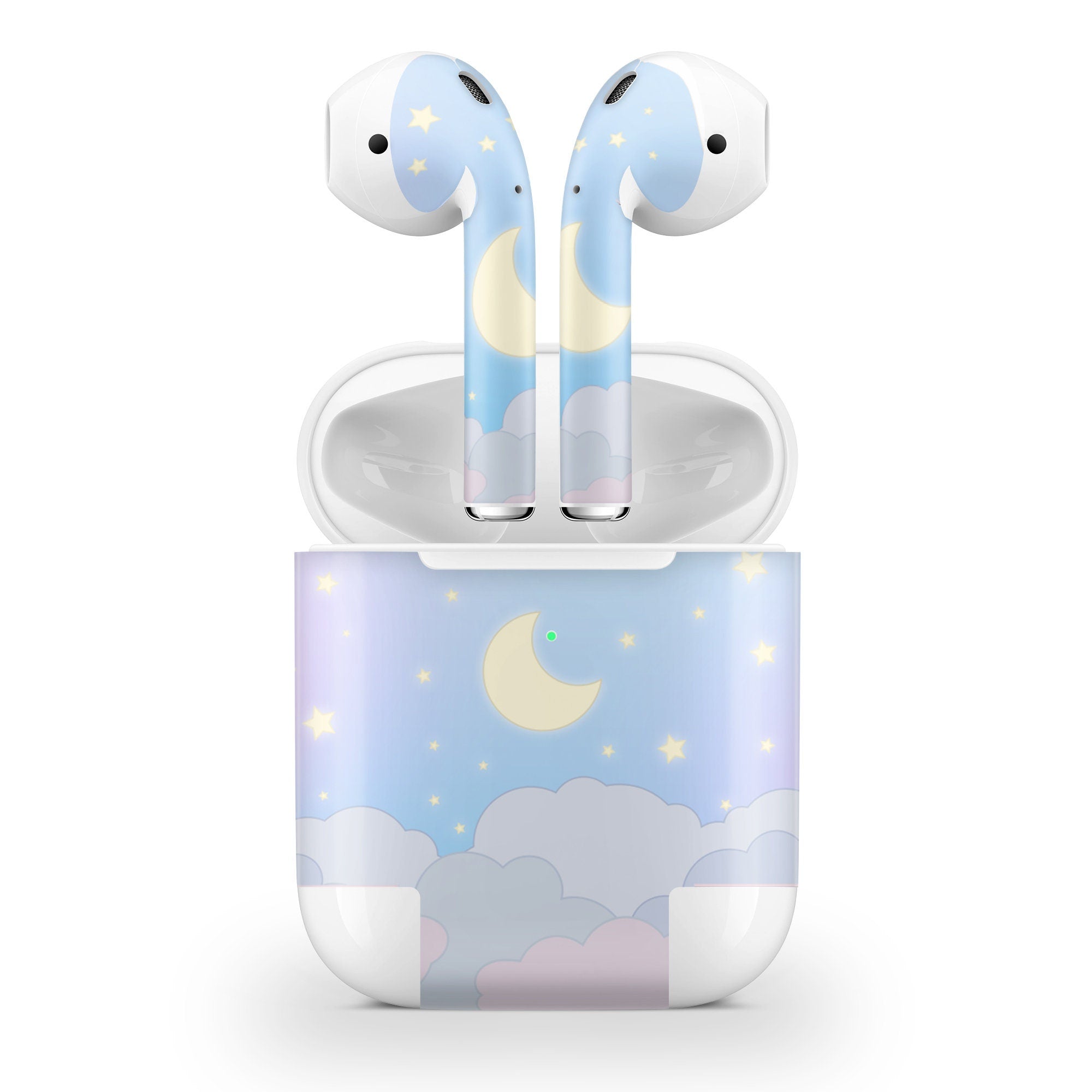 Clouds Apple Airpod Skins, Blue Airpods Sticker for airpods 1 & 2 Vinyl 3m, Airpods skin earbuds, Airpods Protective Full wrap Cover - Tackydesign