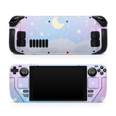 Cute Clouds Steam Deck skin, Pastel Starry Kawaii Blue Sky Color Steam Deck Decal Full Wrap cover Vinyl 3m Sticker - Tackydesign