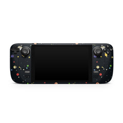 Cute Galaxy Steam Deck skin, Kawaii Planets Steam Deck Decal Blue color Full Wrap cover Vinyl 3m Sticker - Tackydesign