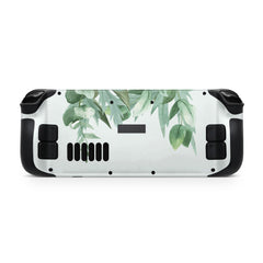 Cute Leaves Steam Deck skin, Kawaii Green color steam deck Decal Full Wrap cover Vinyl 3m Sticker - Tackydesign