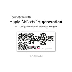 Dalmatian Apple Airpod Skins, Leopard Airpods Sticker for airpods 1 & 2 Vinyl 3m, Airpods skin earbuds, Airpods Protective Full wrap Cover - Tackydesign