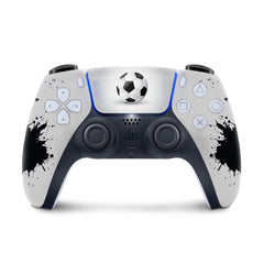 Football ps5 controller skin, Soccer Vinyl 3m stickers for Playstation 5 controller, Grey Full wrap decal cover - Tackydesign