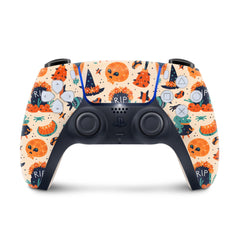 Halloween Ps5 skin, Spooky Pumpkin Playstation 5 controller skin, Full cover decal vinyl 3m stickers - Tackydesign
