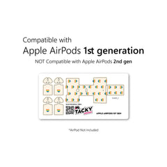 Hearts Apple Airpod Skins, Beige Airpods Sticker for airpods 1 & 2 Vinyl 3m, Airpods skin earbuds, Airpods Protective Full wrap Cover - Tackydesign