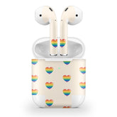 Hearts Apple Airpod Skins, Beige Airpods Sticker for airpods 1 & 2 Vinyl 3m, Airpods skin earbuds, Airpods Protective Full wrap Cover - Tackydesign