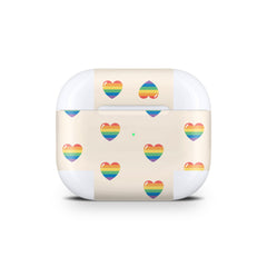 Hearts Apple Airpod Skins, Beige Airpods Sticker for Airpods 3 skin Vinyl 3m, Airpods skin earbuds, Airpods Protective Full wrap Cover - Tackydesign