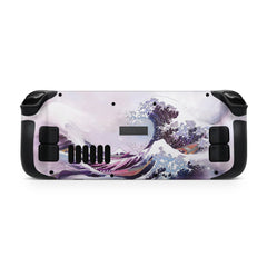 Kanagawa Wave Steam Deck skin, Kawaii Watercolor Purple Color Steam Deck Decal Full Cute Wrap cover Vinyl 3m Sticker - Tackydesign