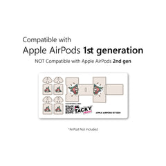 Kawaii Apple Airpod Skins, Mushroom Airpods Sticker for airpods 1 & 2 Vinyl 3m, Airpods skin earbuds, Airpods Protective Full wrap Cover - Tackydesign