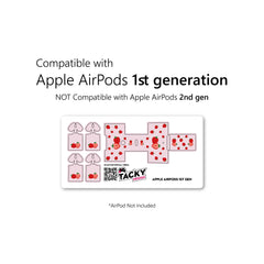Kawaii Apple Airpod Skins, Pink Airpods Sticker for airpods 1 & 2 Vinyl 3m, Airpods skin earbuds, Airpods Protective Full wrap Cover - Tackydesign