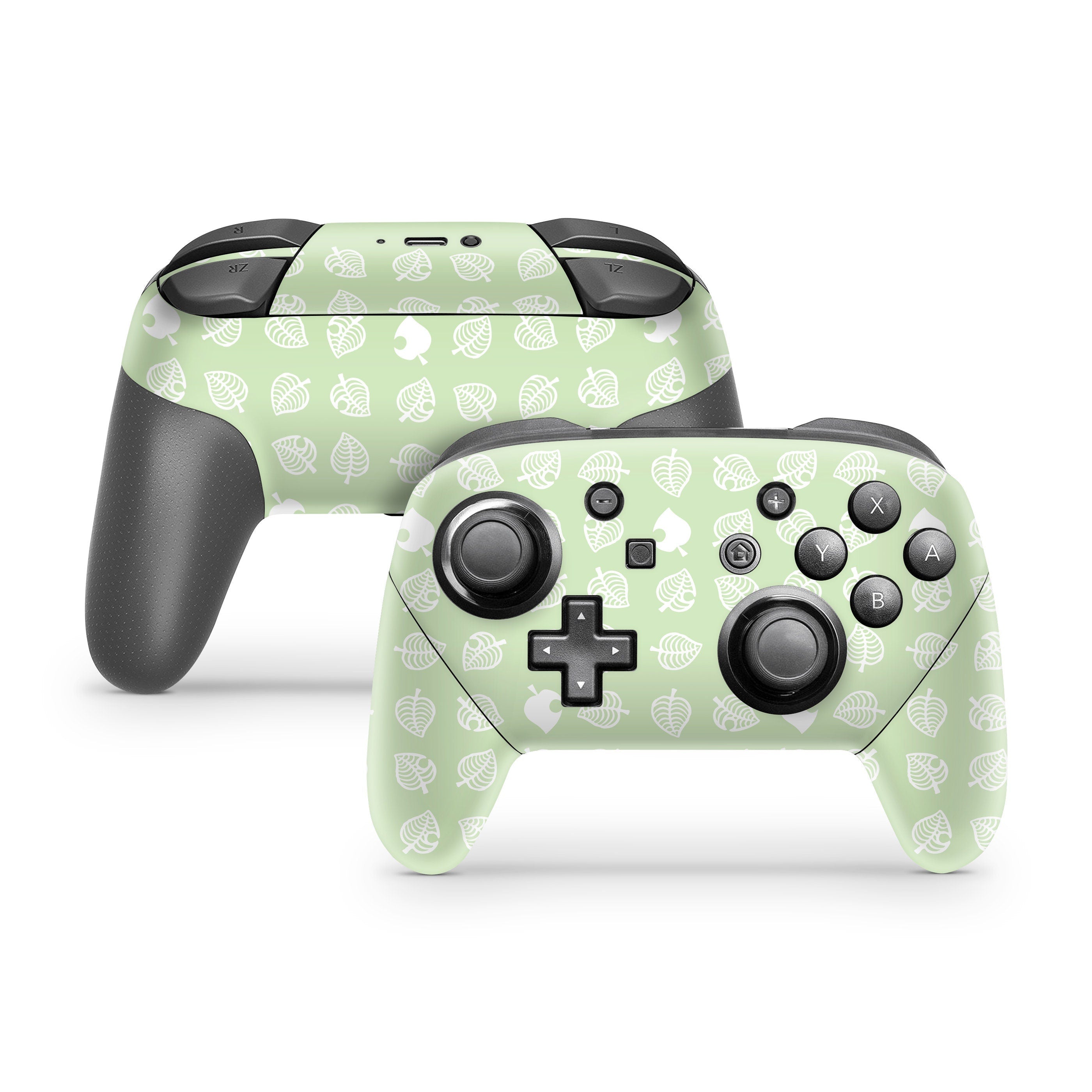 Leaves Nintendo Switch Pro Controller Skin, Green pro controller Full cover 3m - Tackydesign