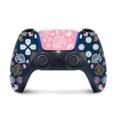 Leaves ps5 controller skin, Blue Vinyl 3m stickers for Playstation 5 controller, Full wrap decal cover - Tackydesign