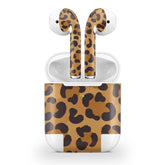 Leopard Apple Airpod Skins, Brown Airpods Sticker for airpods 1 & 2 Vinyl 3m, Airpods skin earbuds, Airpods Protective Full wrap Cover - Tackydesign