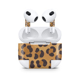 Leopard Apple Airpod Skins, Brown Airpods Sticker for Airpods 3 skin Vinyl 3m, Airpods skin earbuds, Airpods Protective Full wrap Cover - Tackydesign