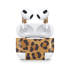 Leopard Apple Airpod Skins, Brown Airpods Sticker for Airpods 3 skin Vinyl 3m, Airpods skin earbuds, Airpods Protective Full wrap Cover - Tackydesign