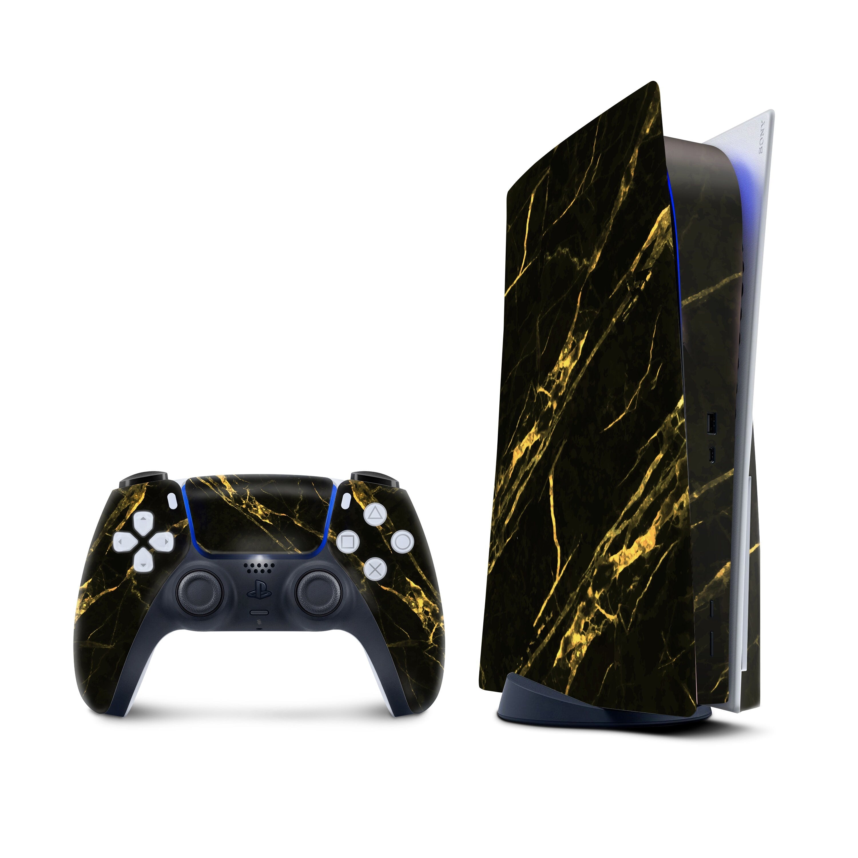 Marble Ps5 skin, Playstation 5 skin controller, Vinyl 3m stickers Full wrap cover - Tackydesign