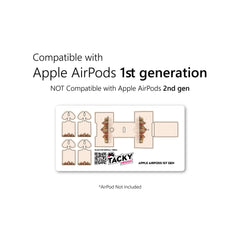 Mountains Apple Airpod Skins, Beige Airpods Sticker for airpods 1 & 2 Vinyl 3m, Airpods skin earbuds, Airpods Protective Full wrap Cover - Tackydesign