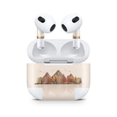 Mountains Apple Airpod Skins, Beige Airpods Sticker for Airpods 3 skin Vinyl 3m, Airpods skin earbuds, Airpods Protective Full wrap Cover - Tackydesign