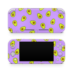 Nintendo switch Lite skin, Cute Avocado switch lite skin pastel purple Full cover 3m - Tackydesign