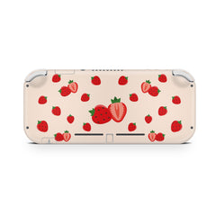 Nintendo switch Lite skin, Cute strawberry switches lite skin egg cream color Full cover 3m - Tackydesign
