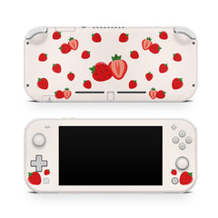 Nintendo switch Lite skin, Cute strawberry switches lite skin Irish cream color Full cover 3m - Tackydesign
