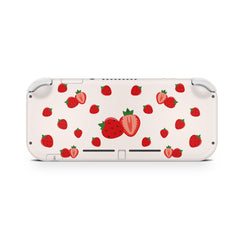 Nintendo switch Lite skin, Cute strawberry switches lite skin Irish cream color Full cover 3m - Tackydesign