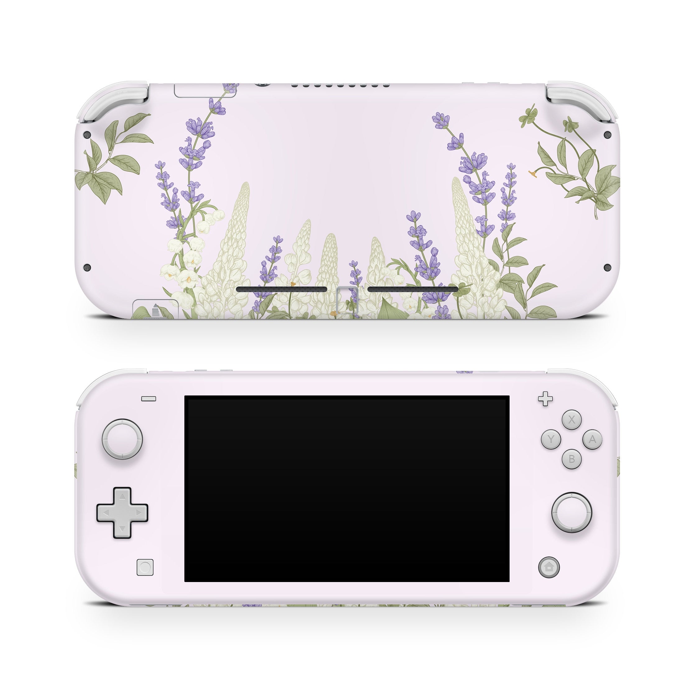 Nintendo switch Lite skin Lavender, switch lite skin Lupine Flowers Switch lite sticker Full cover 3m - Tackydesign