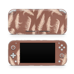 Nintendo switch Lite skin Pampas, switch lite skin Brown Flowers Switch lite sticker Full cover 3m - Tackydesign
