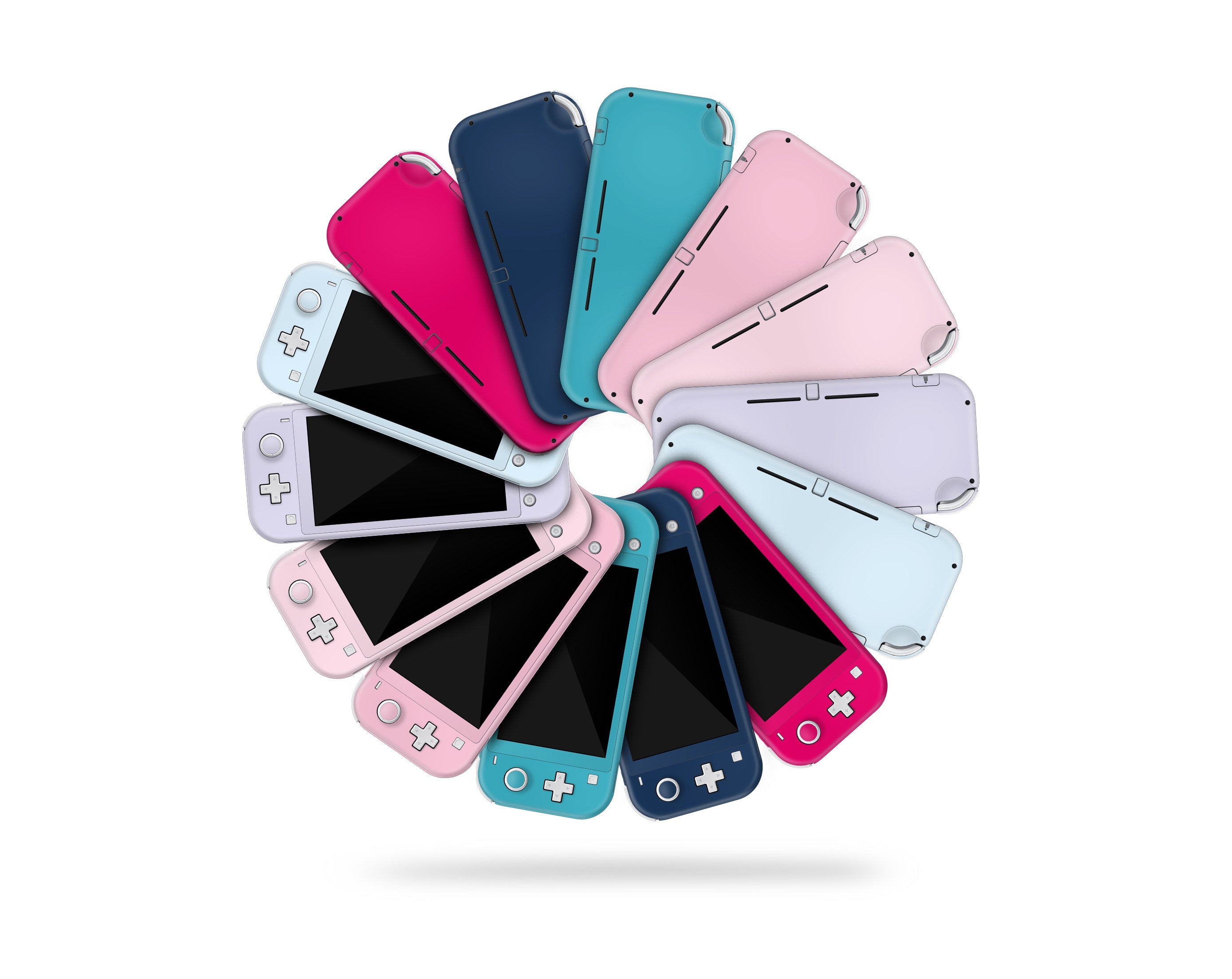 Nintendo switch lite skin Solid color, Pastel pinks, Baby pink, Turquoise, Navy blue, and more - Tackydesign