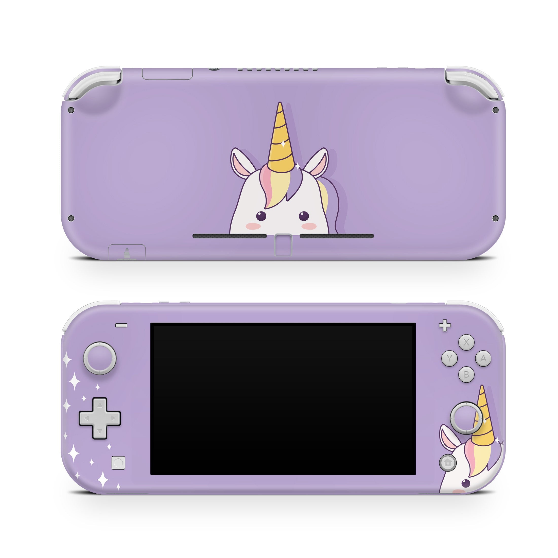 Nintendo switch Lite skin Unicorn, switch lite skin Cute Purple, Kawaii Switch lite sticker Full cover 3m - Tackydesign