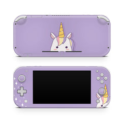 Nintendo switch Lite skin Unicorn, switch lite skin Cute Purple, Kawaii Switch lite sticker Full cover 3m - Tackydesign