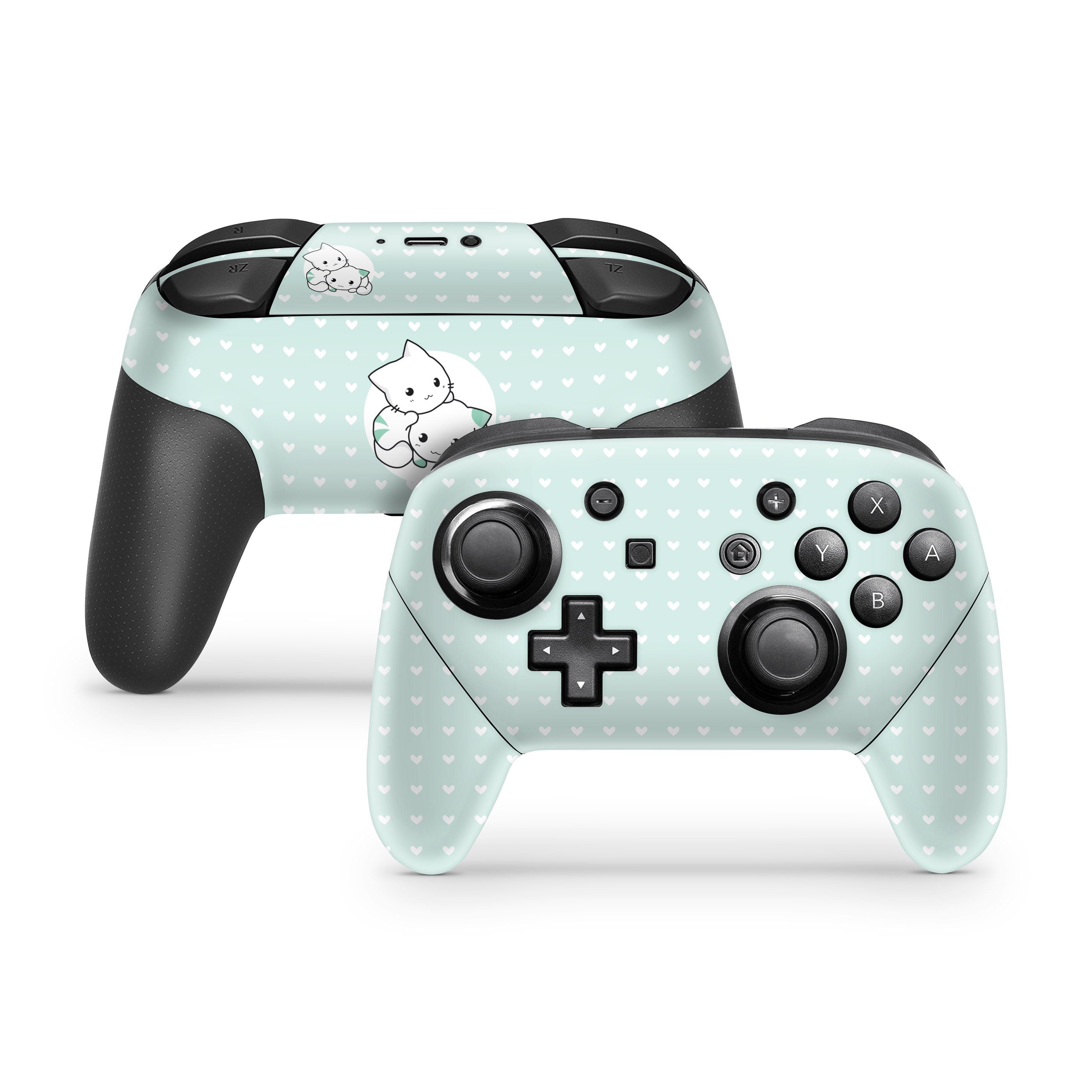 Nintendo Switch Pro Controller Skin green, Cat pro controller Full cover 3m - Tackydesign