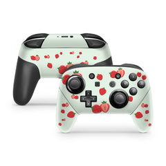 Nintendo Switch Pro Controller Skin green, Cute strawberry pro controller Full cover 3m - Tackydesign