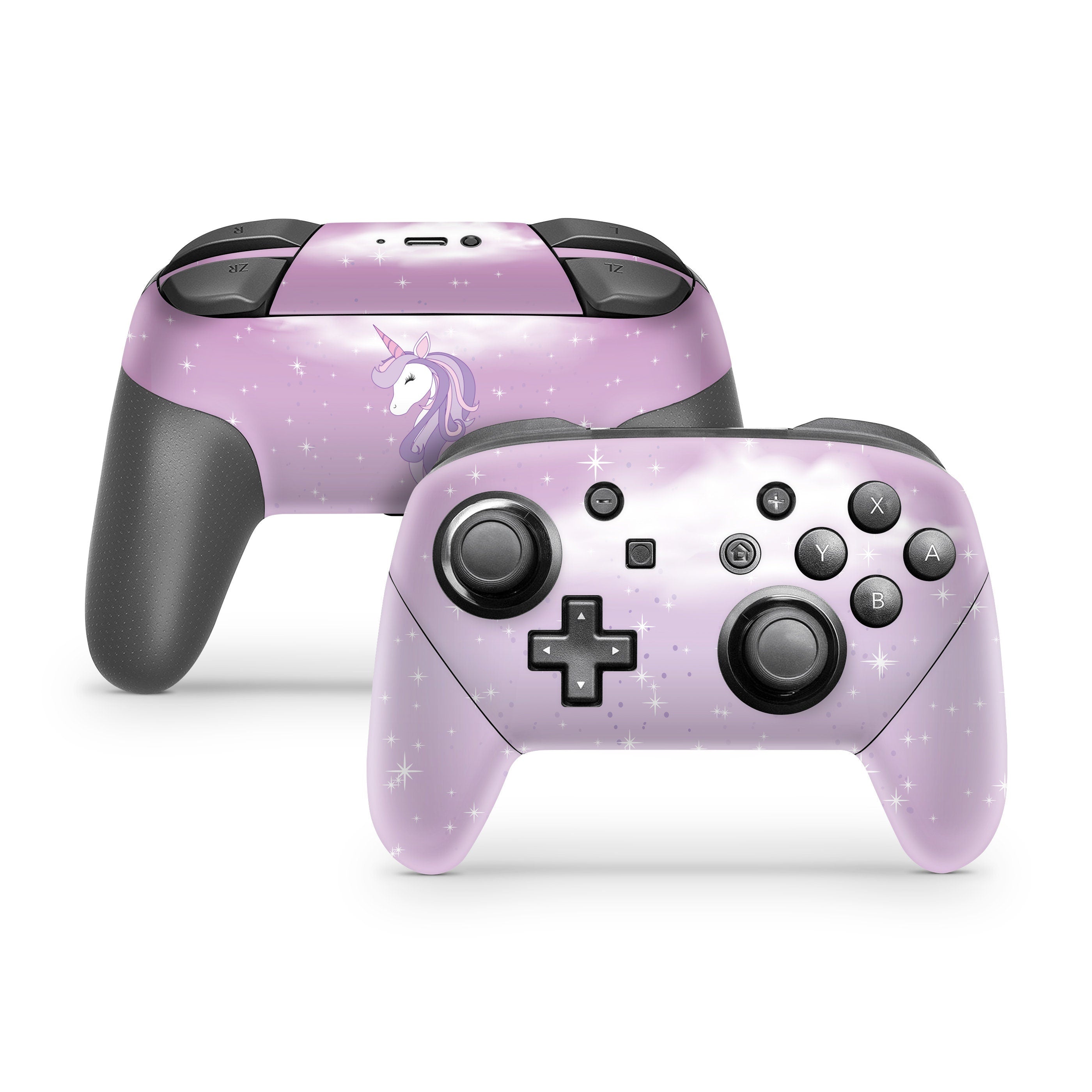 Nintendo Switch Pro Controller Skin purple, Unicorn pro controller Full cover 3m - Tackydesign
