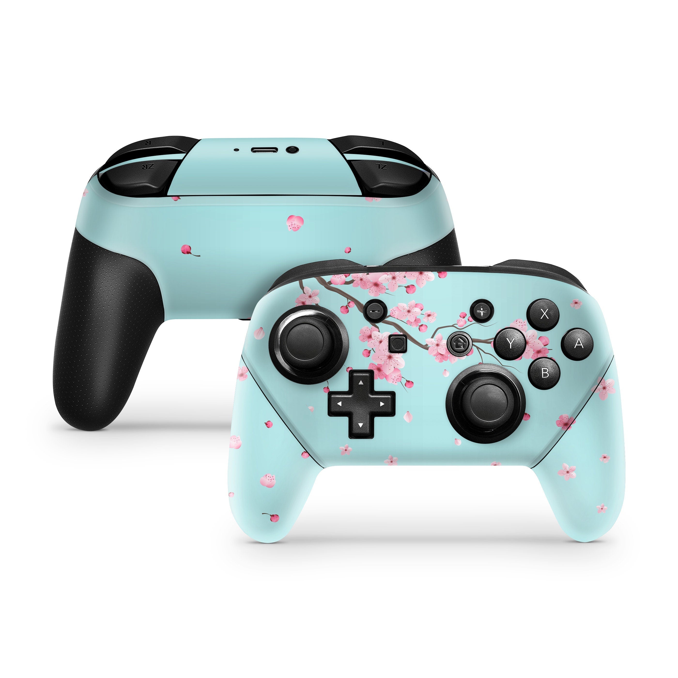 Nintendo Switch Pro Controller Skin, Sakura Switch controller flowers Blossom Full cover 3m - Tackydesign