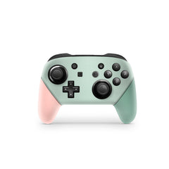 Pastel Green Nintendo Switch Pro Controller Skin, ,Retro Colorwave pro controller Full cover 3m - Tackydesign