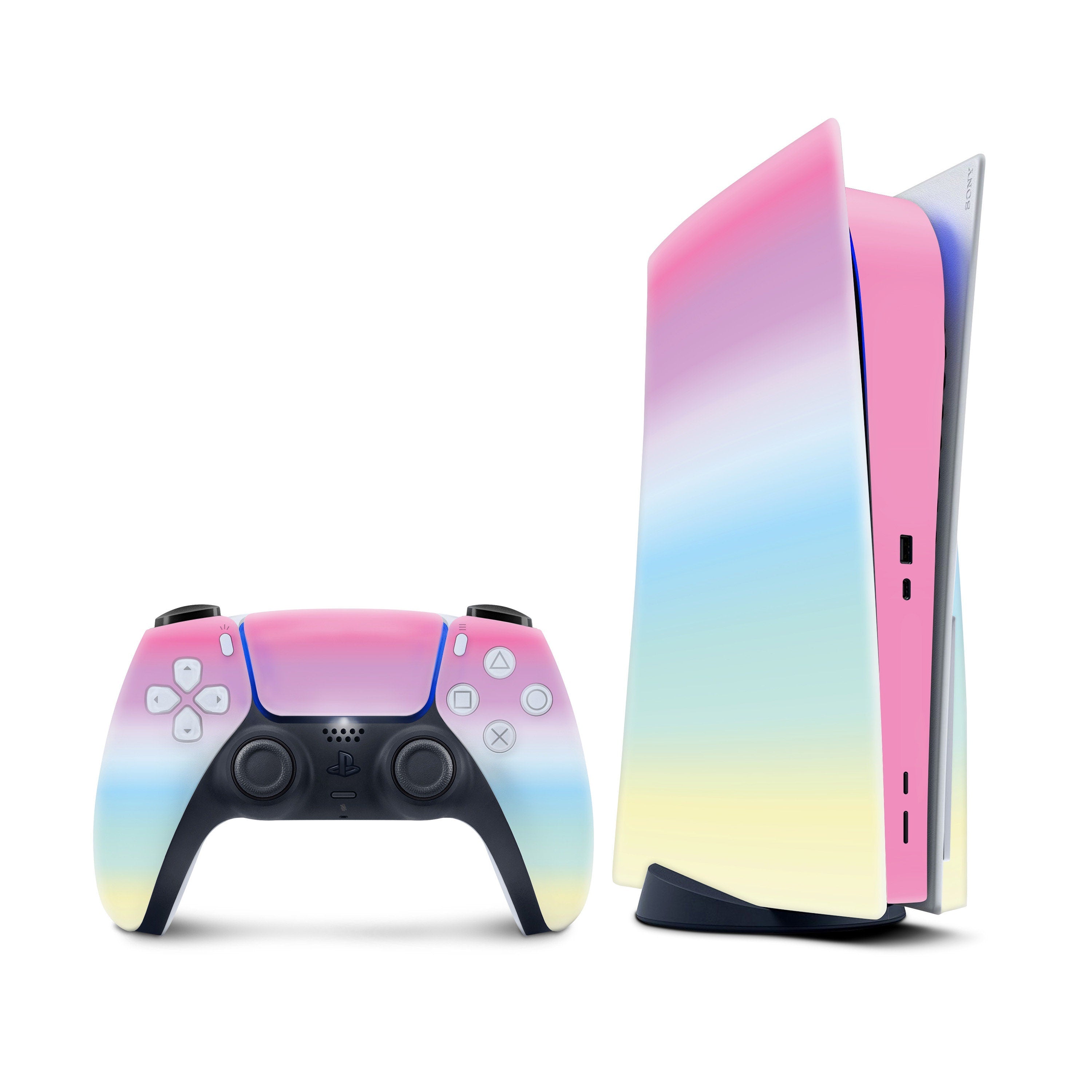 Ps5 skin Color transition, Playstation 5 controller skin ,Vinyl 3m stickers Full wrap cover - Tackydesign